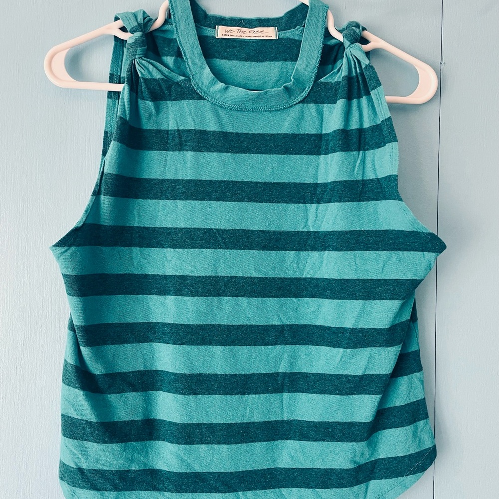 We The Free Blue Sleeveless Tank Top